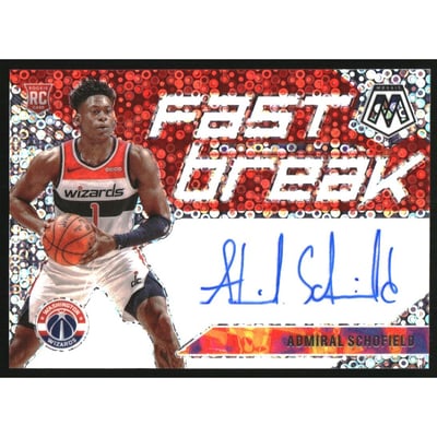 2019-20 Panini Mosaic Autographs Fast Break #89 Admiral Schofield