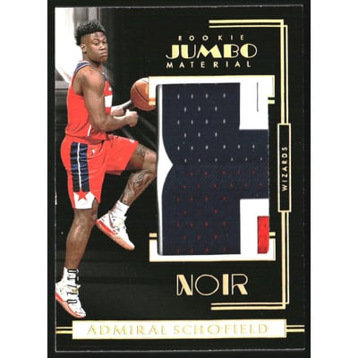 2019-20 Panini Noir Rookie Jumbo Material Prime #13 Admiral Schofield