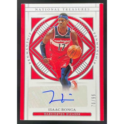 2020-21 Panini National Treasures Penmanship #PEN-ISB Isaac Bonga Auto /99