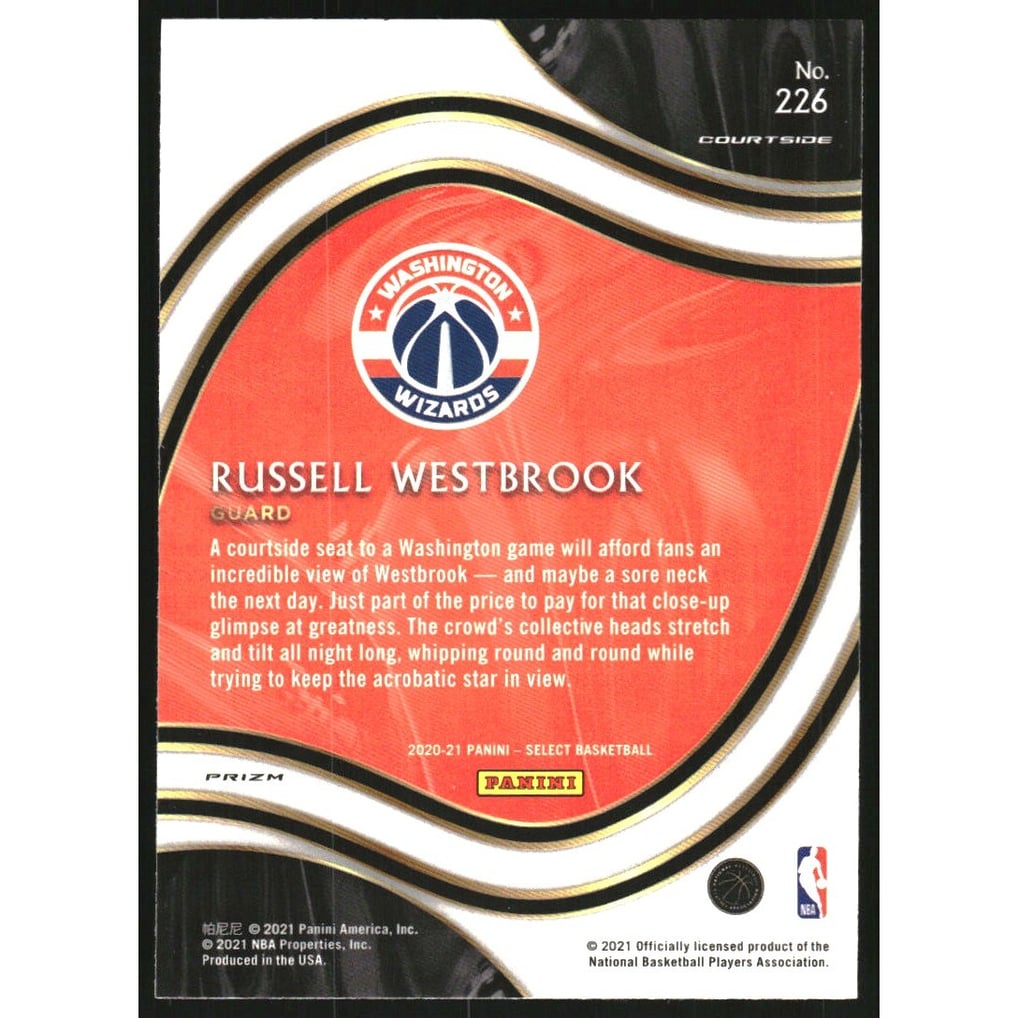 2020-21 Select Prizms Blue #226 Russell Westbrook