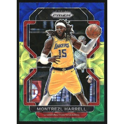 2021-22 Panini Prizm Prizms Choice Blue Yellow and Green #137 Montrezl Harrell