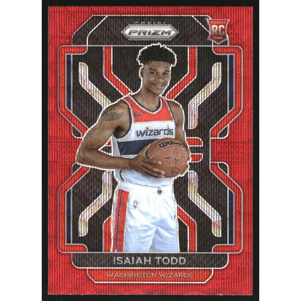 2021-22 Panini Prizm Prizms Ruby Wave #299 Isaiah Todd