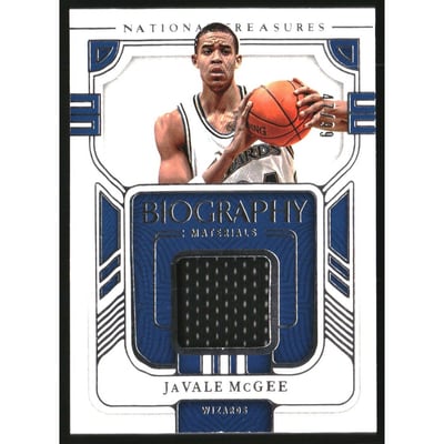 2022-23 Panini National Treasures Biography Materials #21 JaVale McGee