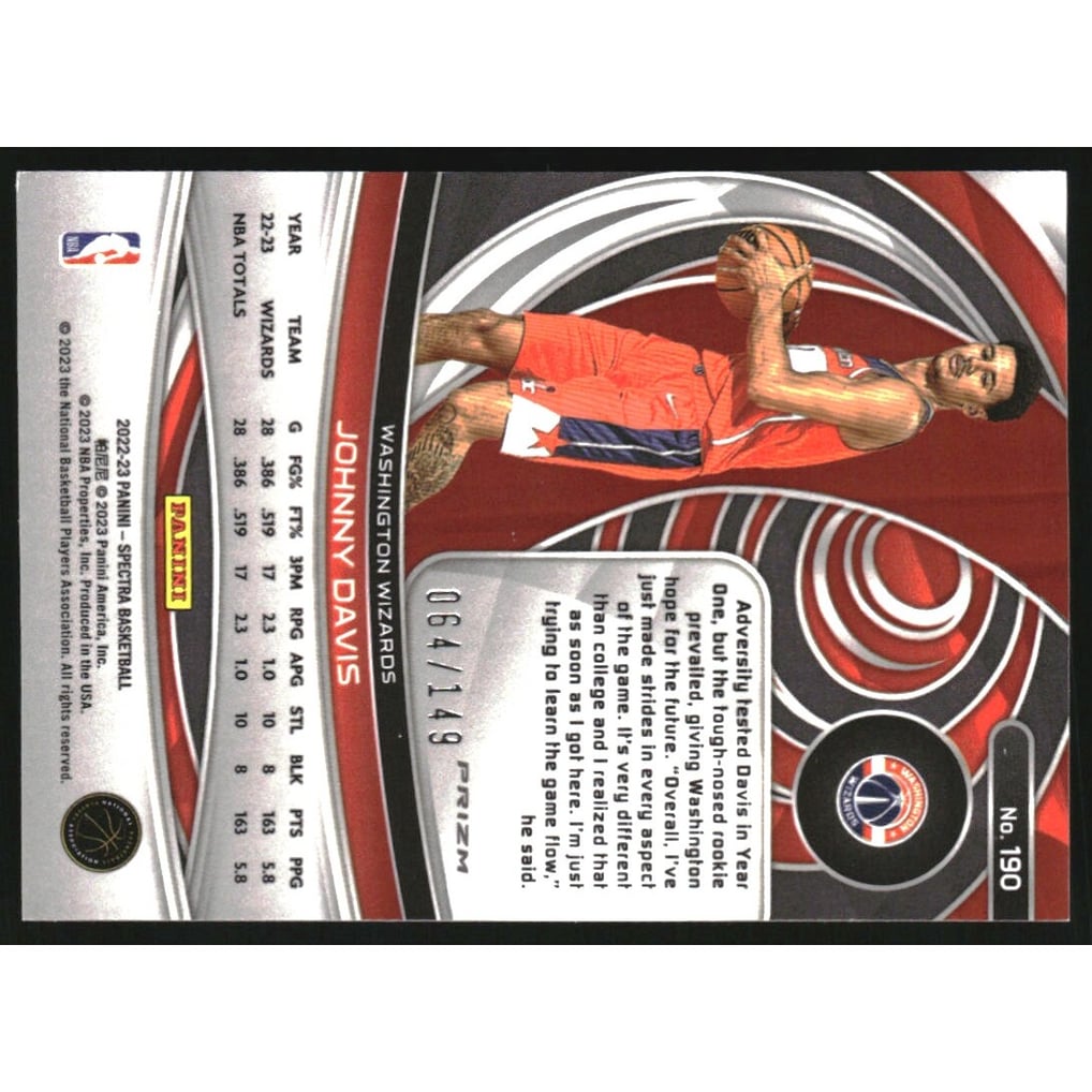 2022-23 Panini Spectra Celestial #190 Johnny Davis