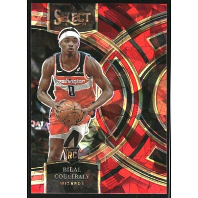 2023-24 Select Prizms Red Cracked Ice #131 Bilal Coulibaly