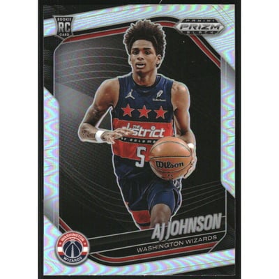 2024-25 Panini Prizm Black Prizms Silver #209 AJ Johnson