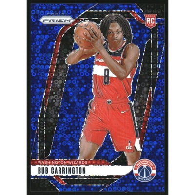 2024-25 Panini Prizm Prizms Fast Break Blue #244 Bub Carrington