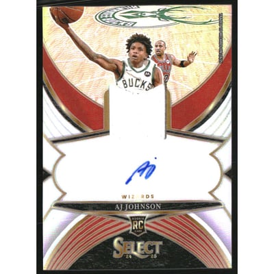 2024-25 Select Rookie Jersey Autographs #4 AJ Johnson