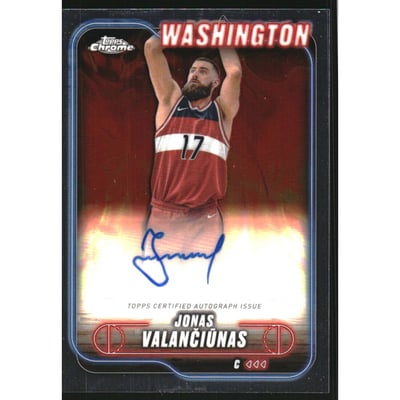 2024-25 Topps Chrome Autographs #TCAJVA Jonas Valanciunas