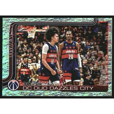 2025-26 Topps Aqua Holo Foil #285 DC Above All/Kyshawn George/Alex Sarr