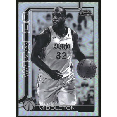 2025-26 Topps Chrome Negative Refractors #204 Khris Middleton