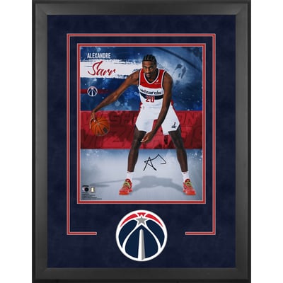 Alexandre Sarr Washington Wizards Autographed Fanatics Authentic Deluxe Framed 16" x 20" Stylized Photograph 