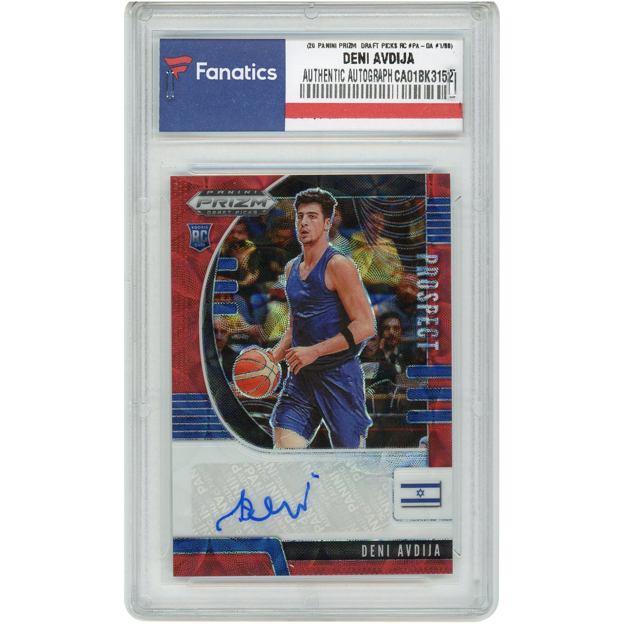Autographed Washington Wizards Deni Avdija 2020 Panini Prizm Draft 