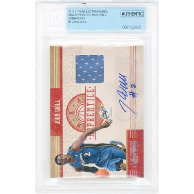John Wall Washington Wizards Autographed 2010-11 Panini Timeless Treasures NBA Apprentice Jersey Relic #1 #34/50 BGS Authenticated Auth/Auto 10 Rookie Card