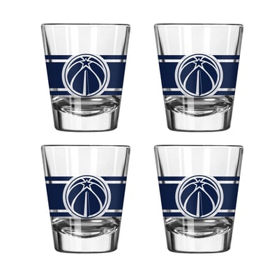 Washington Wizards Logo Brands Four-Piece Stripe Shot Glass Set