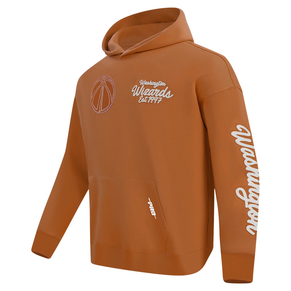 Washington Wizards Pro Standard Paint the City Drop Shoulder Pullover Hoodie - Brown