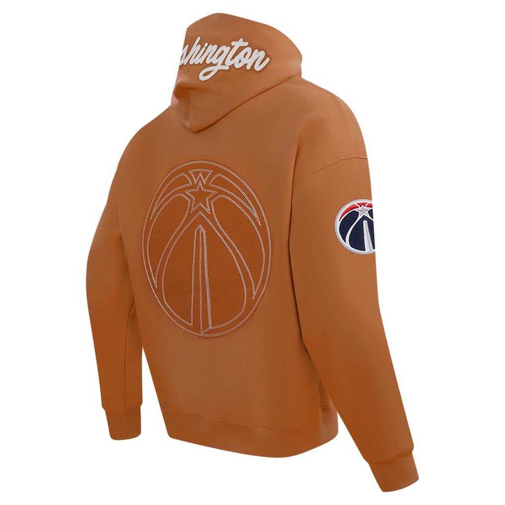 Washington Wizards Pro Standard Paint the City Drop Shoulder Pullover Hoodie - Brown