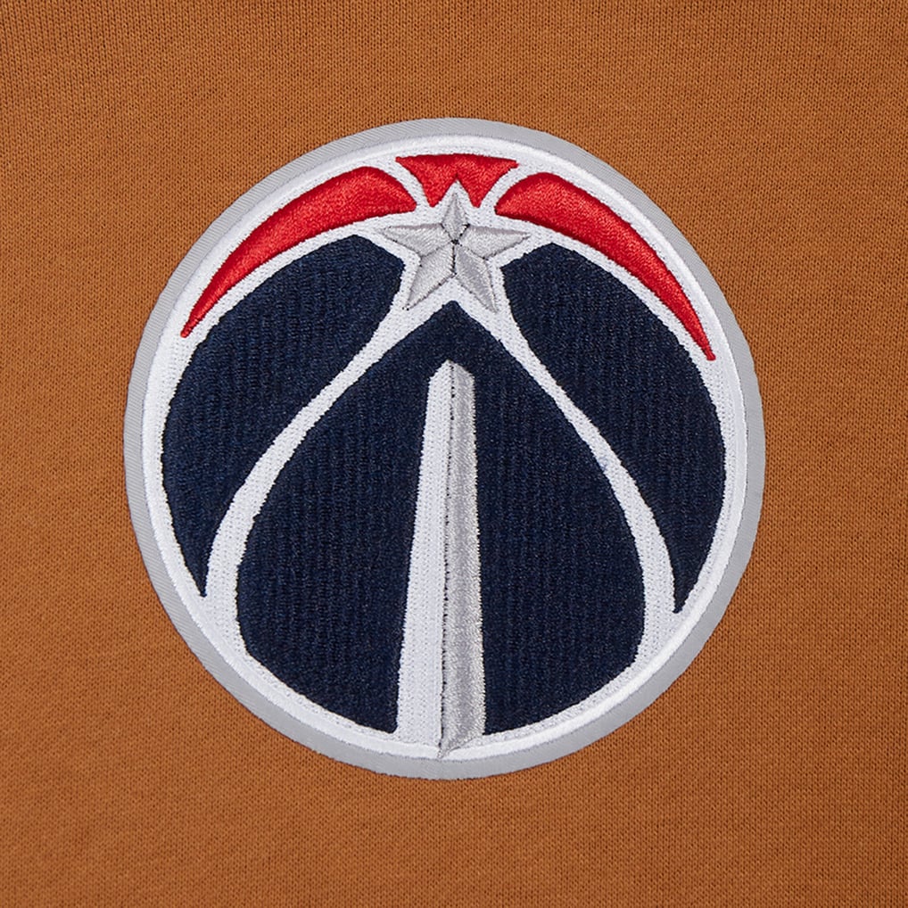 Washington Wizards Pro Standard Paint the City Drop Shoulder Pullover Hoodie - Brown