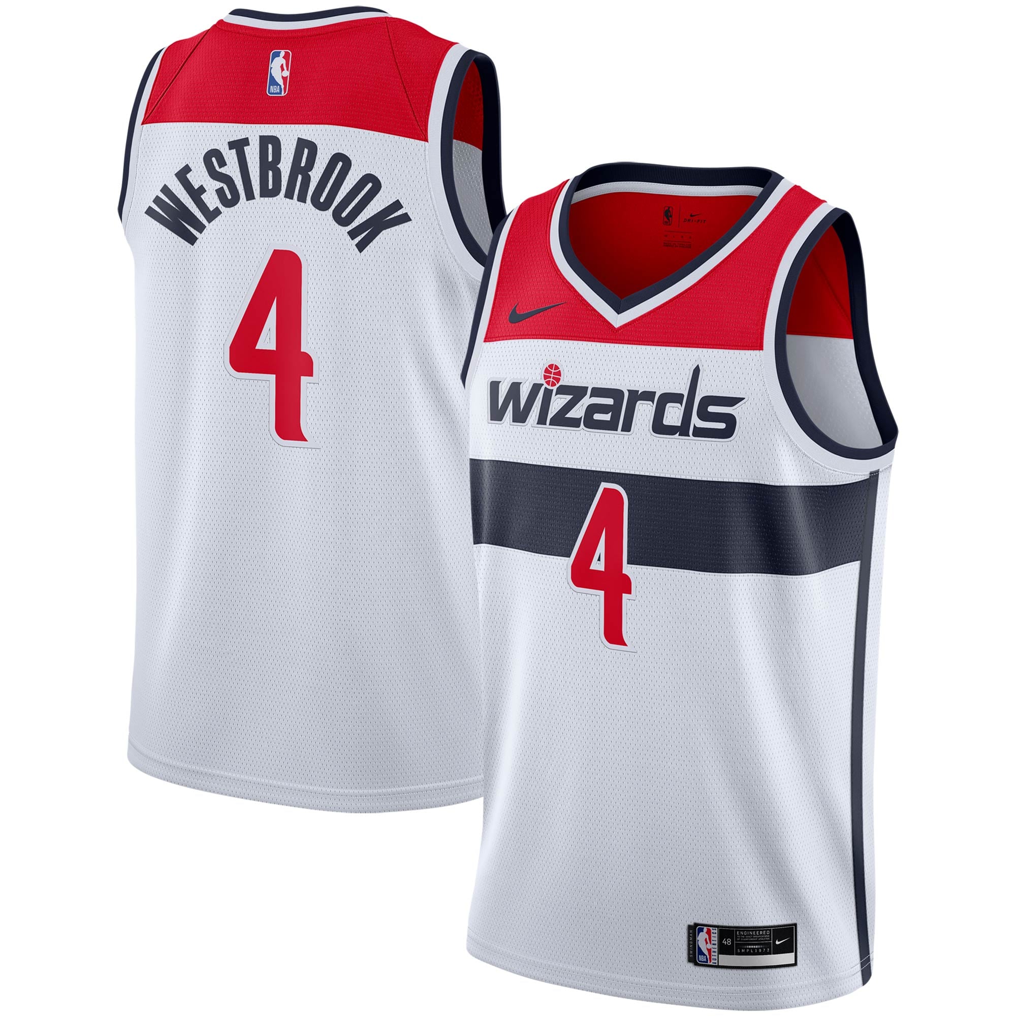 Washington Wizards Russell Westbrook Nike White 2020/21 Swingman