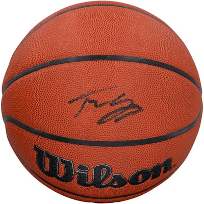Trae Young Washington Wizards Autographed Fanatics Authentic Wilson Authentic Series Indoor/Outdoor Basketball - Black Ink