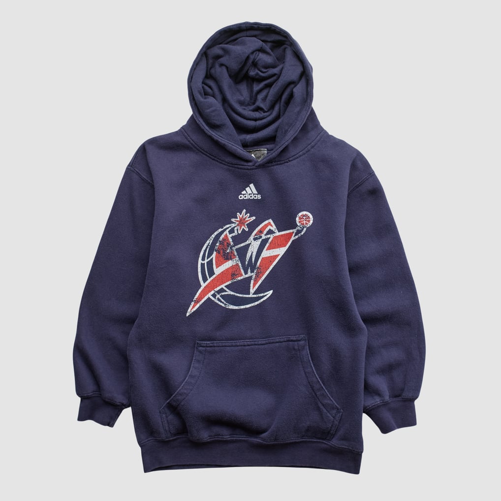 Washington Wizards Adidas 2010s Hooded Pullover Sweatshirt - Navy - Yth M by Fanatics Real Vintage