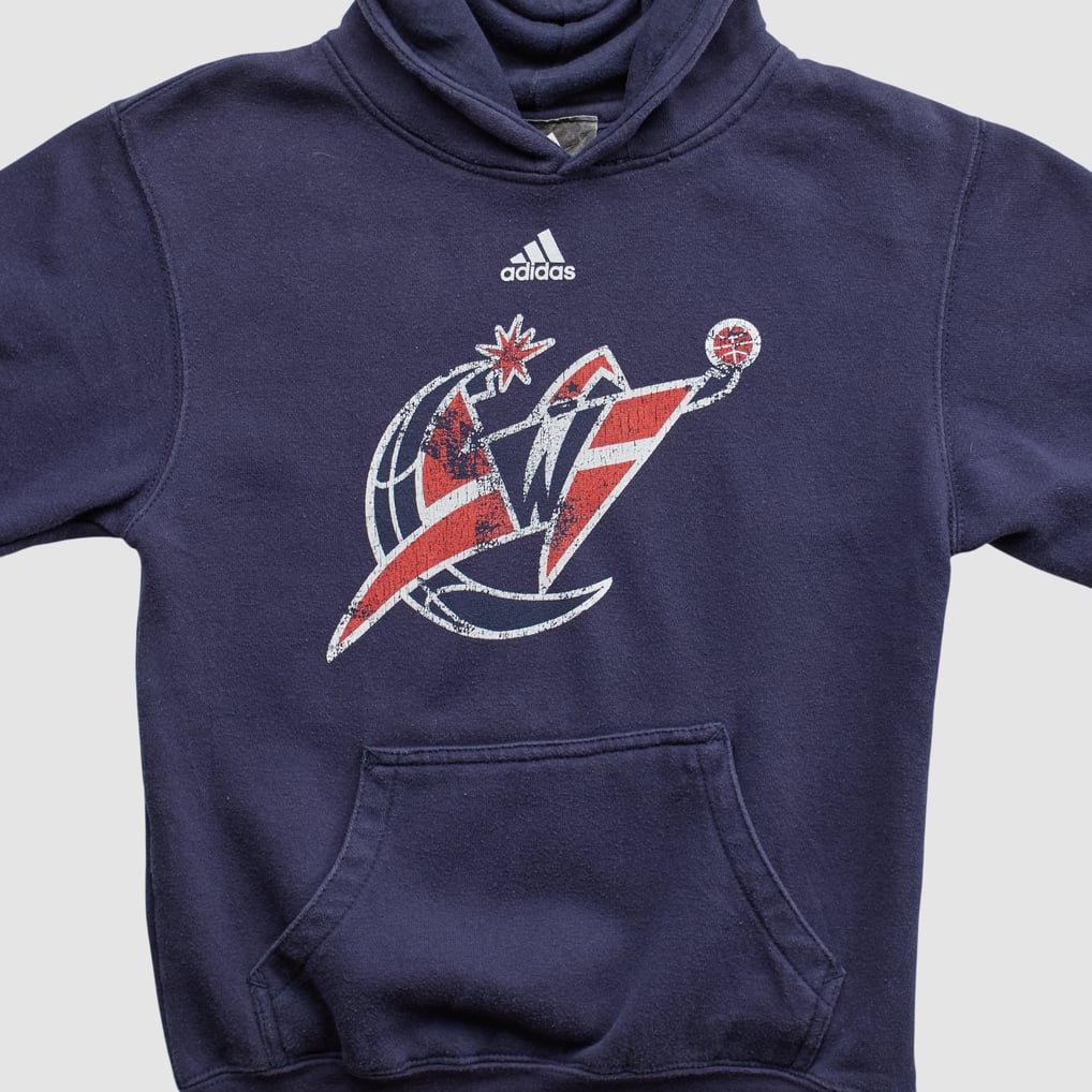 Washington Wizards Adidas 2010s Hooded Pullover Sweatshirt - Navy - Yth M by Fanatics Real Vintage