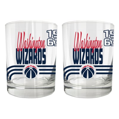 Washington Wizards Two-Piece 12oz. Heritage Rocks Glass Set