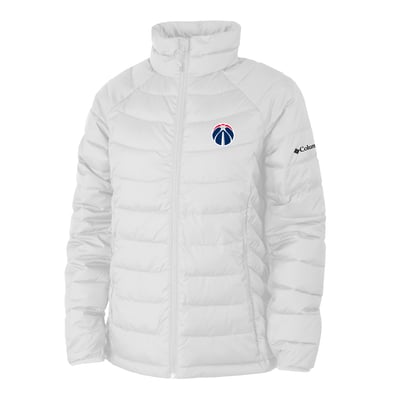 Washington Wizards Columbia Women's Powder Lite II Omni-Heat Reflective Raglan Full-Zip Puffer Jacket - White