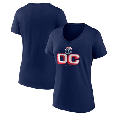  Washington Wizards Women's Pick & Roll Coverage V-Neck T-Shirt - Navy