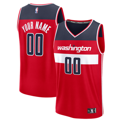 Washington Wizards Fanatics Youth Fast Break Custom Jersey - Icon Edition - Red