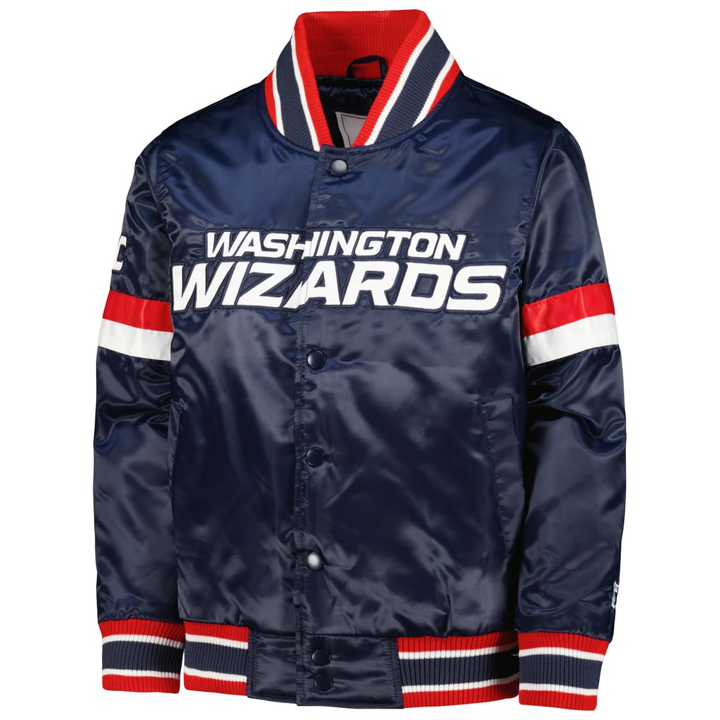 Washington Wizards Starter Youth Home Game Varsity Satin Full-Snap Jacket - Navy