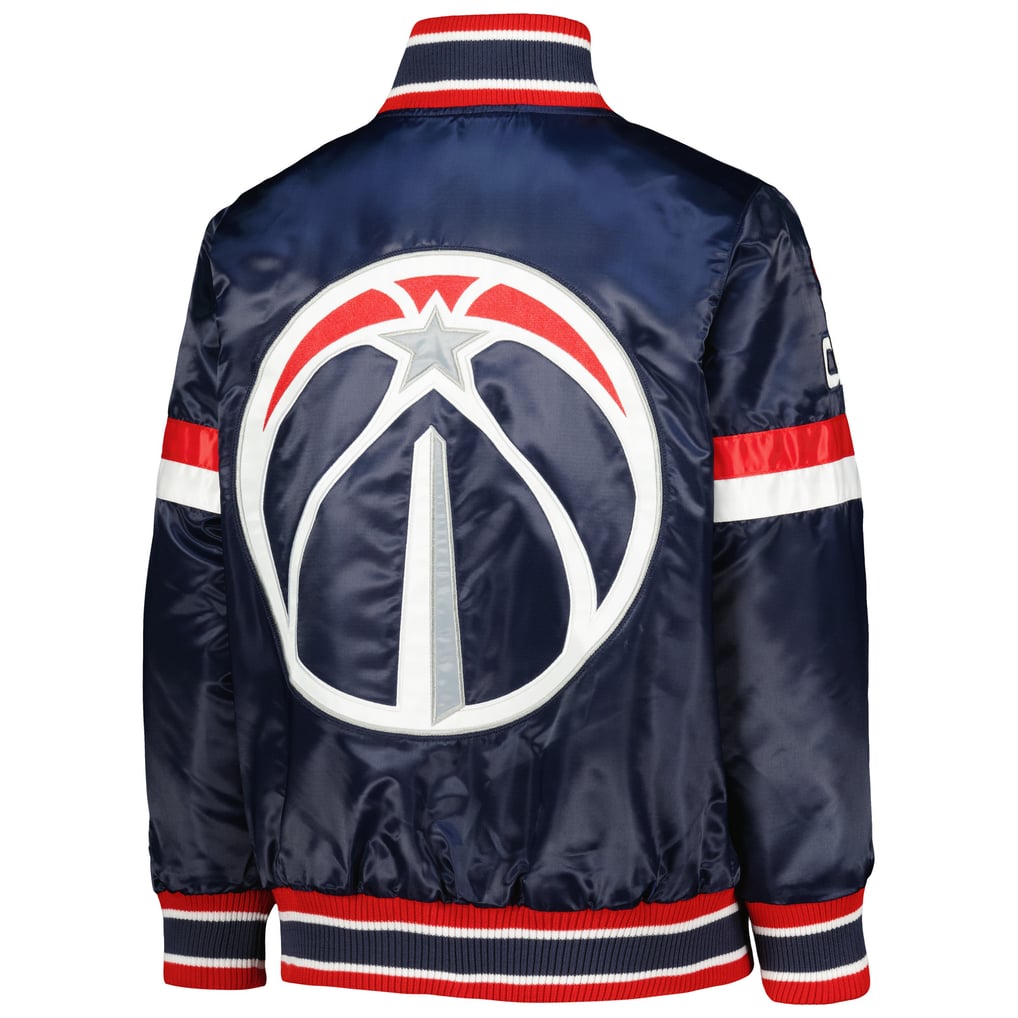 Washington Wizards Starter Youth Home Game Varsity Satin Full-Snap Jacket - Navy