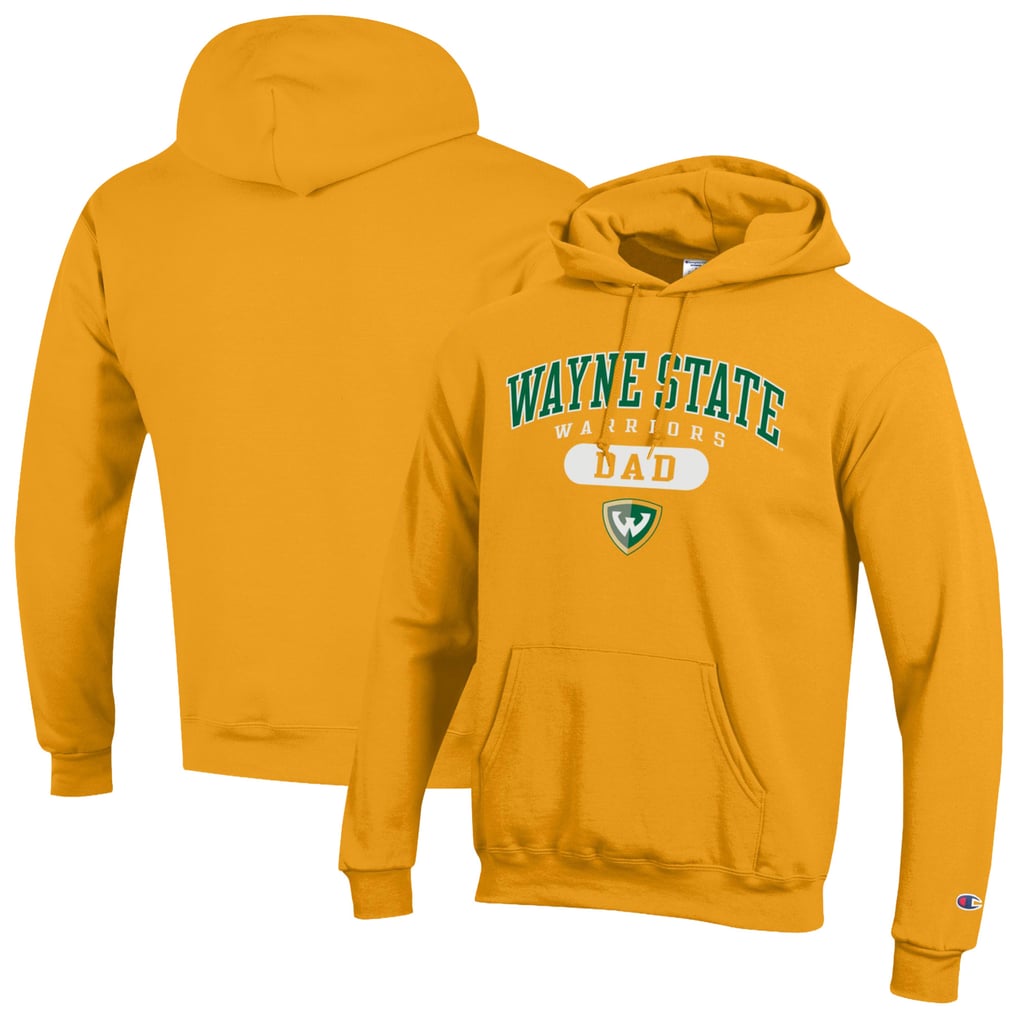 Wayne State Warriors Champion Dad Pill Box Eco Powerblend Hoodie - Gold