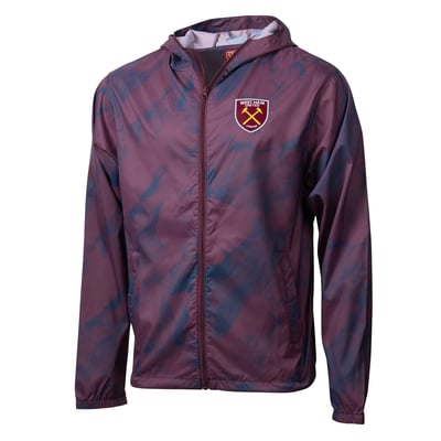 West Ham United Sport Design Sweden Breeze Full-Zip Windbreaker Jacket - Claret