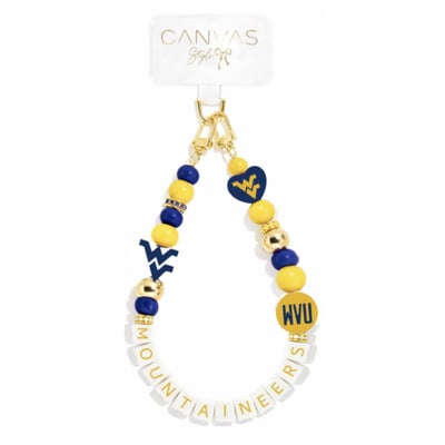 West Virginia Mountaineers CANVAS Style Beaded Wrislet