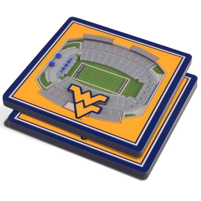 West Virginia Mountaineers Fanpoint 3D StadiumView Coasters
