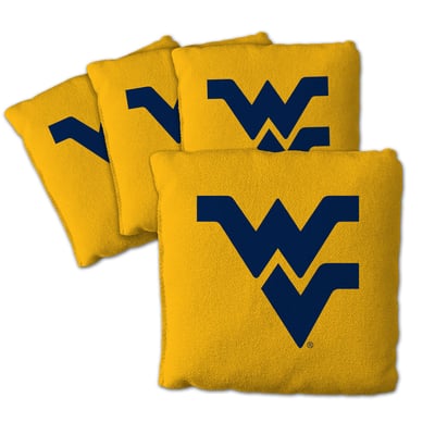 West Virginia Mountaineers Fanpoint Four-Piece Cornhole Bag Set