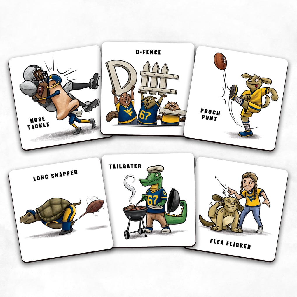 Fanpoint West Virginia Mountaineers Licensed Memory Match Game