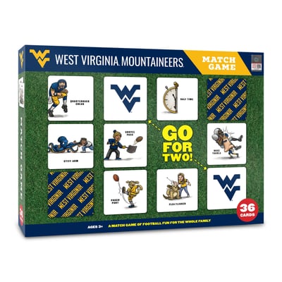 West Virginia Mountaineers Fanpoint Licensed Memory Match Game