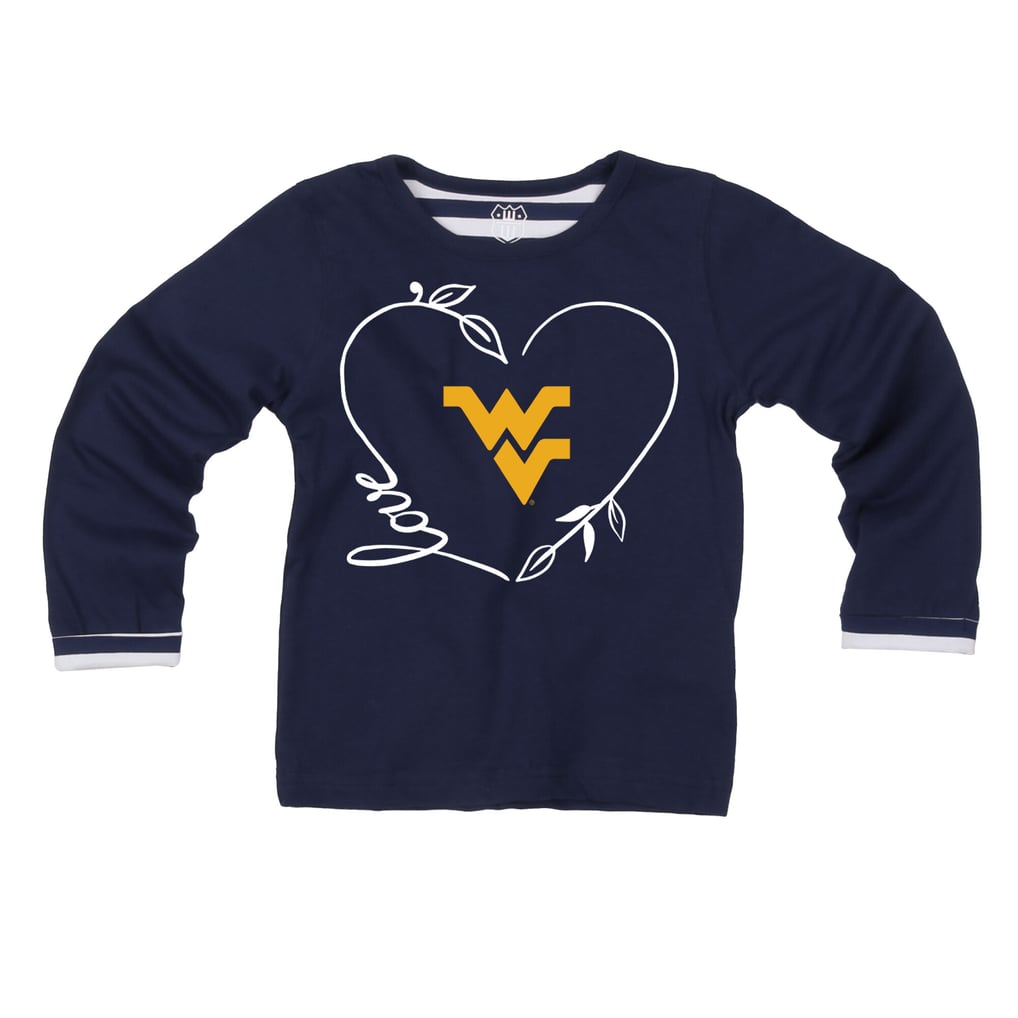  West Virginia Mountaineers Wes & Willy Girls Toddler 2-Piece Long Sleeve Top and Pants Set - Navy