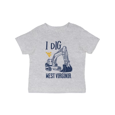 West Virginia Mountaineers Vive La Fete Infant Excavator T-Shirt - Gray