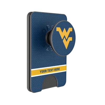 West Virginia Mountaineers Keyscaper Personalized Endzone Solid PopSockets Magnetic Wallet