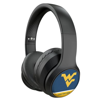 West Virginia Mountaineers Keyscaper Personalized Endzone Solid Wireless Bluetooth Headphones With Case