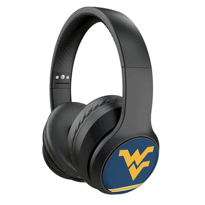 West Virginia Mountaineers Keyscaper Stripe Wireless Bluetooth Headphones With Case
