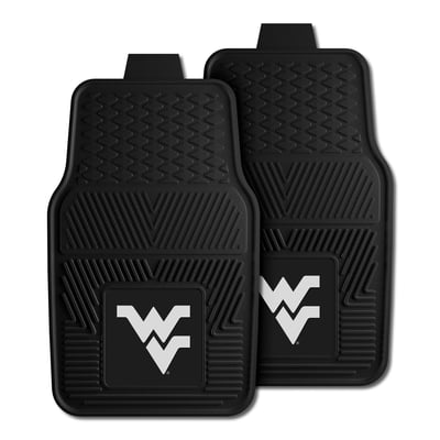 West Virginia Mountaineers Logo Brands Two-Piece Vinyl Car Mat Set