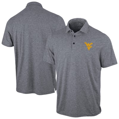 West Virginia Mountaineers Antigua Static Polo - Heather Navy