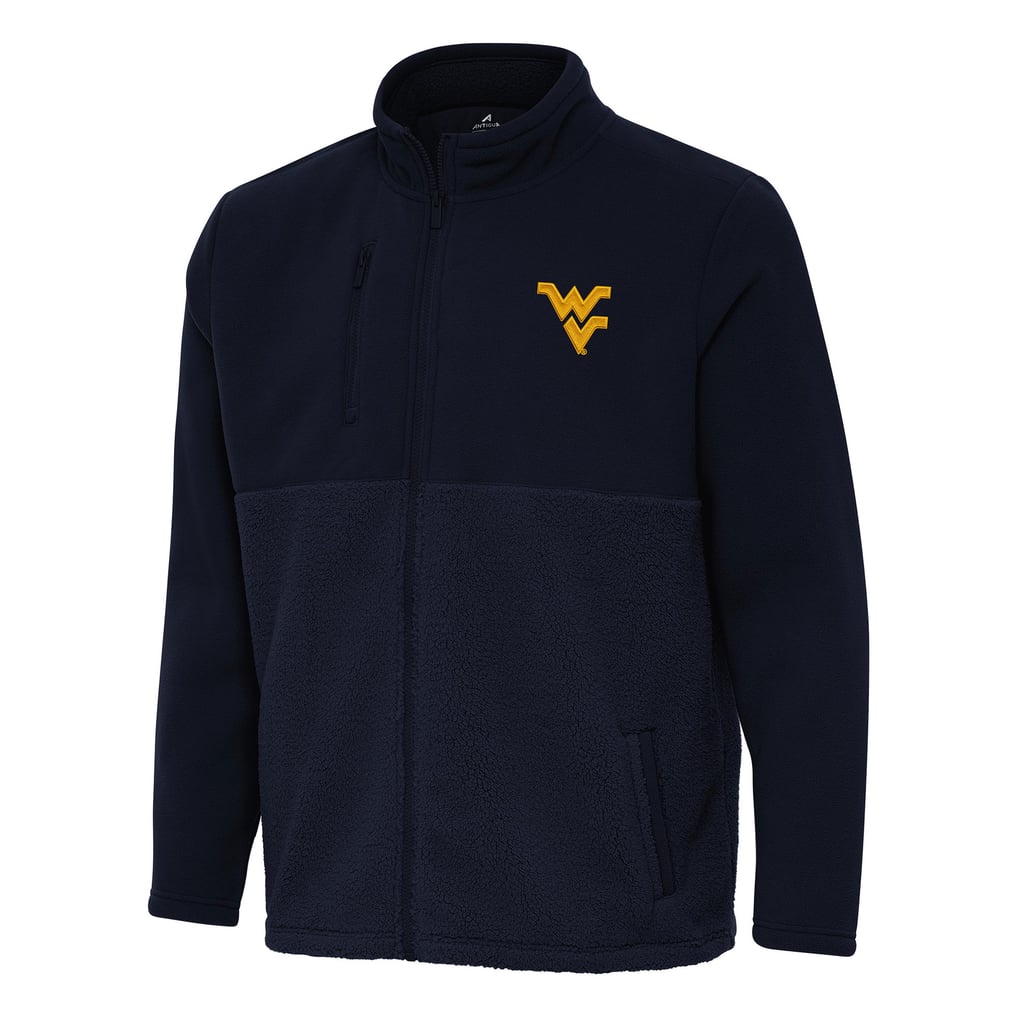 Antigua West Virginia Mountaineers Navy Daily Fused Full-Zip Jacket
