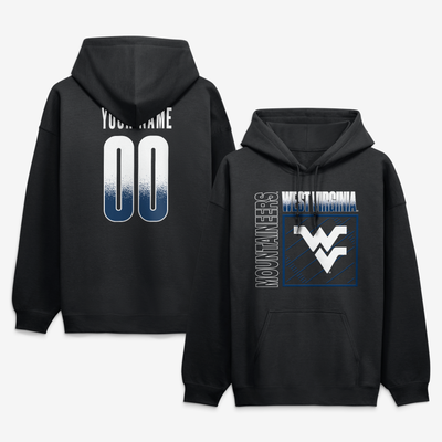 West Virginia Mountaineers  Home Field Pop Personalized Any Name & Number Hoodie - Black