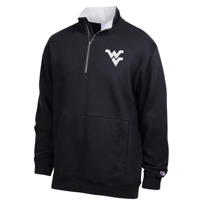  West Virginia Mountaineers Champion Fleece Quarter-Zip Pullover - Black