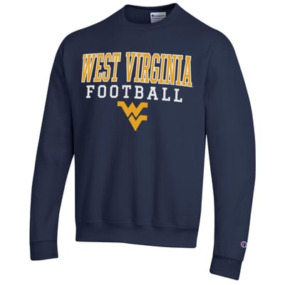 West Virginia Mountaineers Champion Football Stack Sweatshirt - Navy